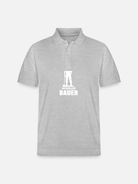 Official Farmer Farmer - Stanley/Stella Unisex Organic Polo Shirt PREPSTER - heather grey