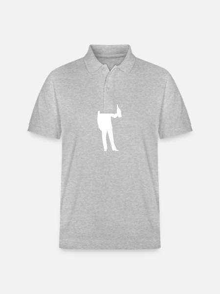 Bachelor Party Bottle Drink - Stanley/Stella Unisex Organic Polo Shirt PREPSTER - heather grey