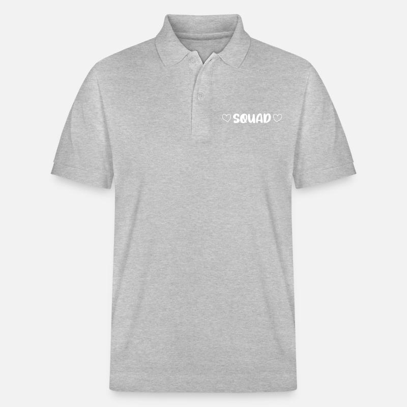 Squad Herz - Stanley/Stella Unisex Bio-Poloshirt PREPSTER - Grau meliert