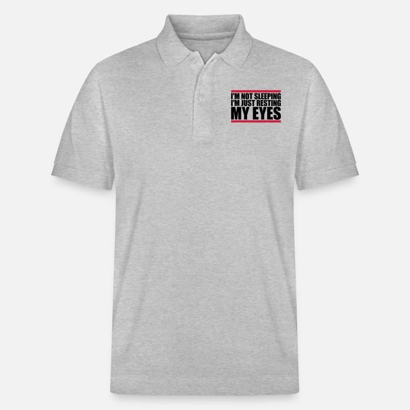 im not sleeping Zitat - Stanley/Stella Unisex Bio-Poloshirt PREPSTER - Grau meliert