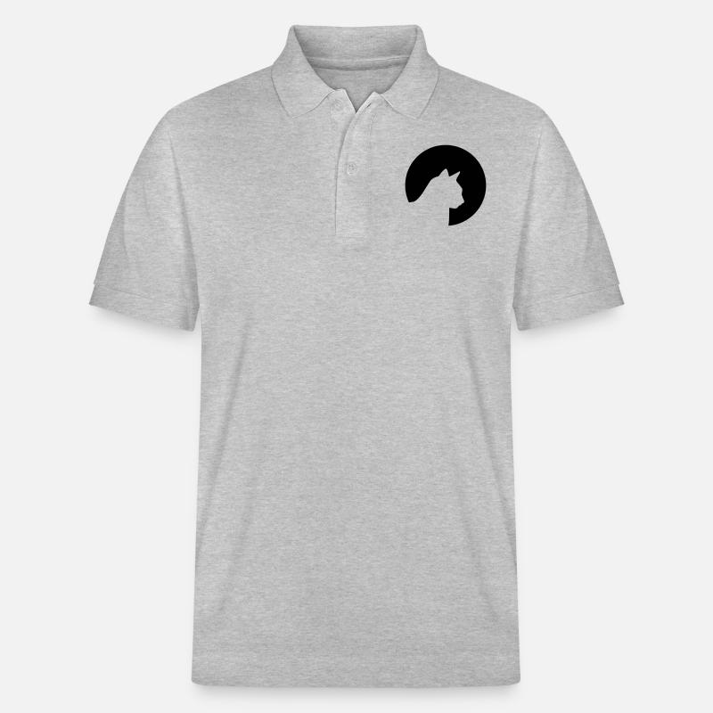 Katze - Stanley/Stella Unisex Bio-Poloshirt PREPSTER - Grau meliert