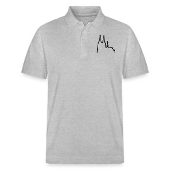 Kolonia Dom - klein - Stanley/Stella Unisex Bio-Poloshirt PREPSTER - Grau meliert - Vorne - Roxy (174cm) & Andy (188cm)