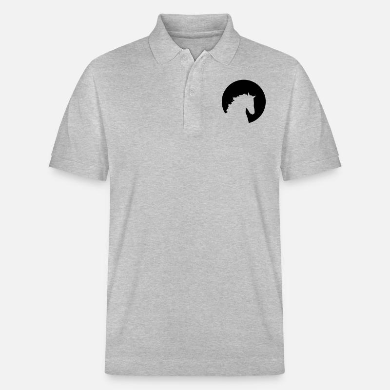 Pferd - Stanley/Stella Unisex Bio-Poloshirt PREPSTER - Grau meliert