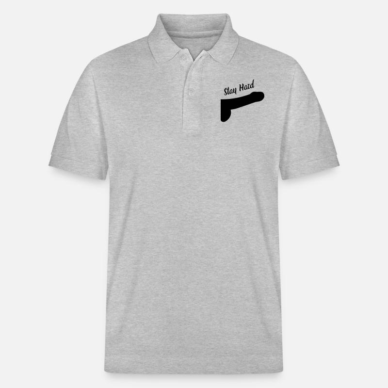 dick stay hard - Stanley/Stella Unisex Bio-Poloshirt PREPSTER - Grau meliert
