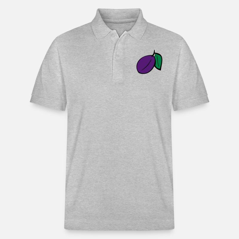 Pflaume - Stanley/Stella Unisex Bio-Poloshirt PREPSTER - Grau meliert