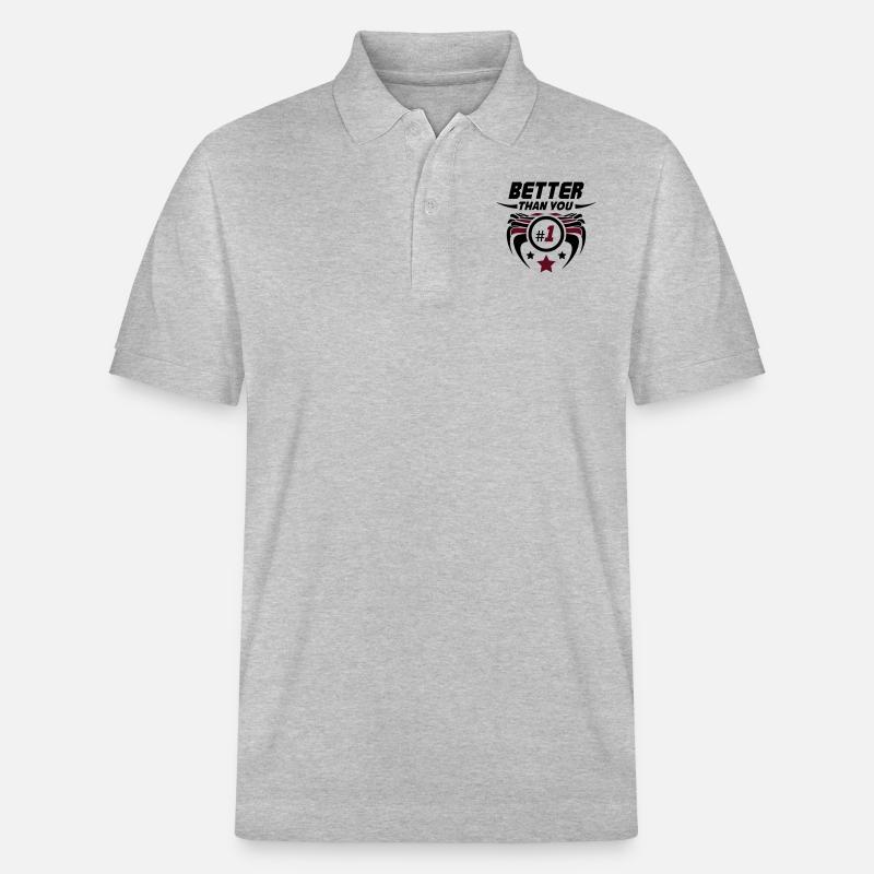 better_than_you_02 - Stanley/Stella Unisex Bio-Poloshirt PREPSTER - Grau meliert