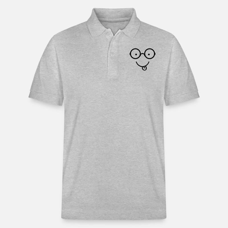 smileface_002 - Stanley/Stella Unisex Bio-Poloshirt PREPSTER - Grau meliert