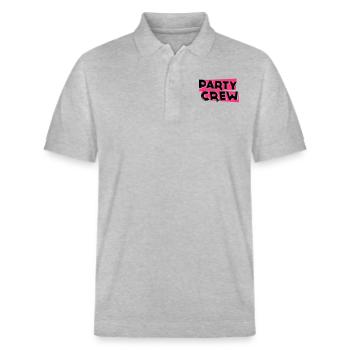 Party Crew - Stanley/Stella Unisex Bio-Poloshirt PREPSTER - Grau meliert - Vorne - Roxy (174cm) & Andy (188cm)