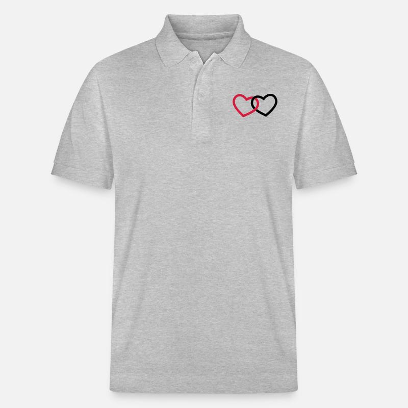 Herzen - Stanley/Stella Unisex Bio-Poloshirt PREPSTER - Grau meliert
