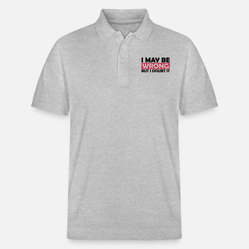I may be wrong - Stanley/Stella Unisex Bio-Poloshirt PREPSTER - Grau meliert