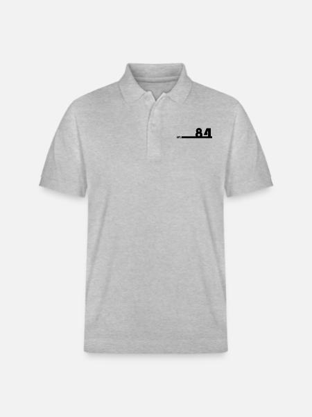 84_Black_Bauhaus93 - Stanley/Stella Unisex Bio-Poloshirt PREPSTER - Grau meliert