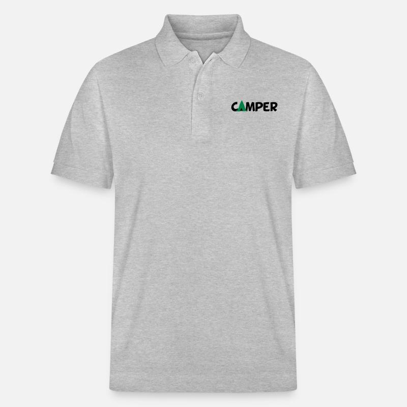 Logo de tente roulotte - Polo PREPSTER bio Stanley/Stella Unisexe - gris chiné