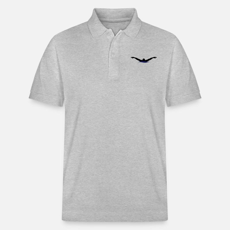 swim - Stanley/Stella Unisex Organic Polo Shirt PREPSTER - heather grey
