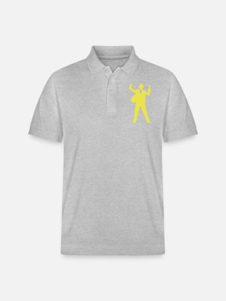 Booze Silhouette Party - Stanley/Stella Unisex Organic Polo Shirt PREPSTER - heather grey