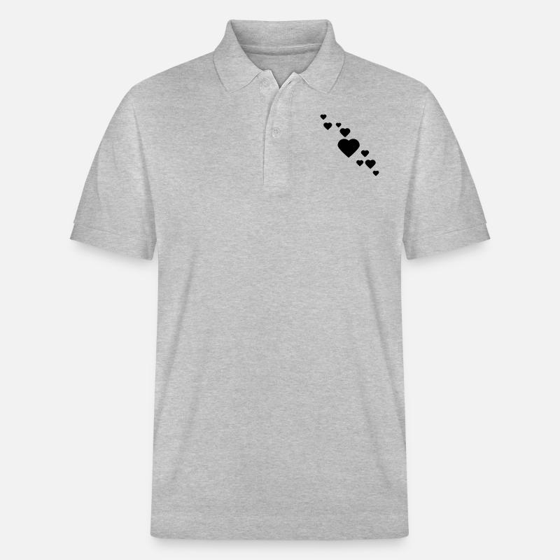 herzen - Stanley/Stella Unisex Bio-Poloshirt PREPSTER - Grau meliert