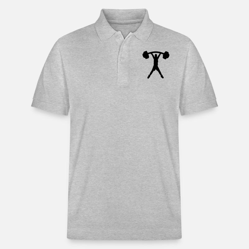 Man & dumbelle - Stanley/Stella Unisex Bio-Poloshirt PREPSTER - Grau meliert