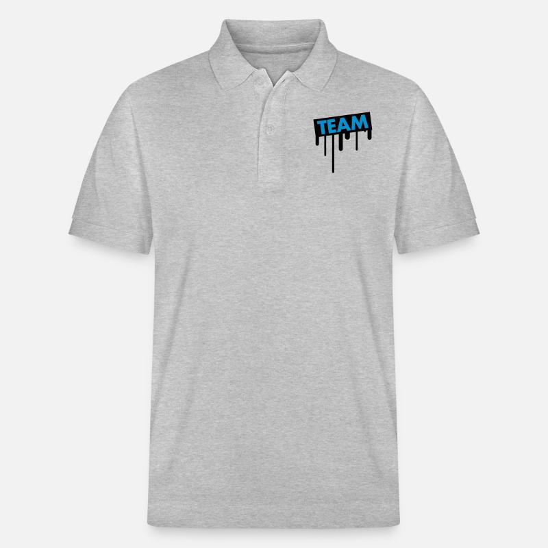 team_graffiti - Polo PREPSTER bio Stanley/Stella Unisexe - gris chiné