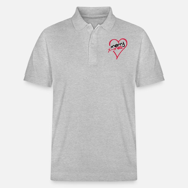 merry_xmas_t2 - Stanley/Stella Unisex Bio-Poloshirt PREPSTER - Grau meliert