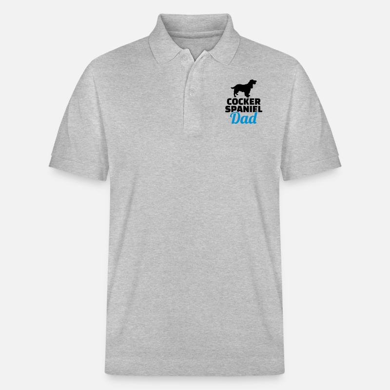 Cocker Spaniel - Stanley/Stella Unisex Bio-Poloshirt PREPSTER - Grau meliert
