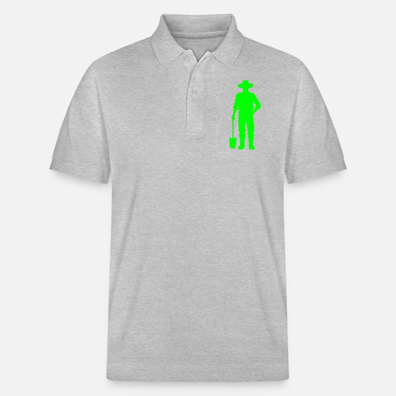 Farmer Bauer Symbol - Stanley/Stella Unisex Bio-Poloshirt PREPSTER - Grau meliert