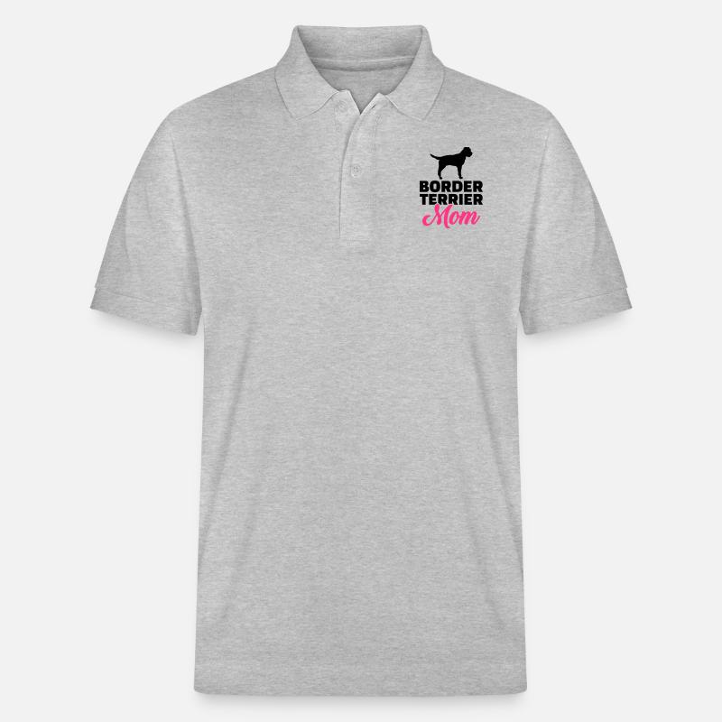 Border Terrier - Stanley/Stella Unisex Bio-Poloshirt PREPSTER - Grau meliert