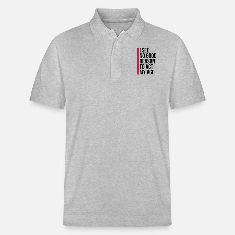 pour agir à mon âge - Polo PREPSTER bio Stanley/Stella Unisexe - gris chiné