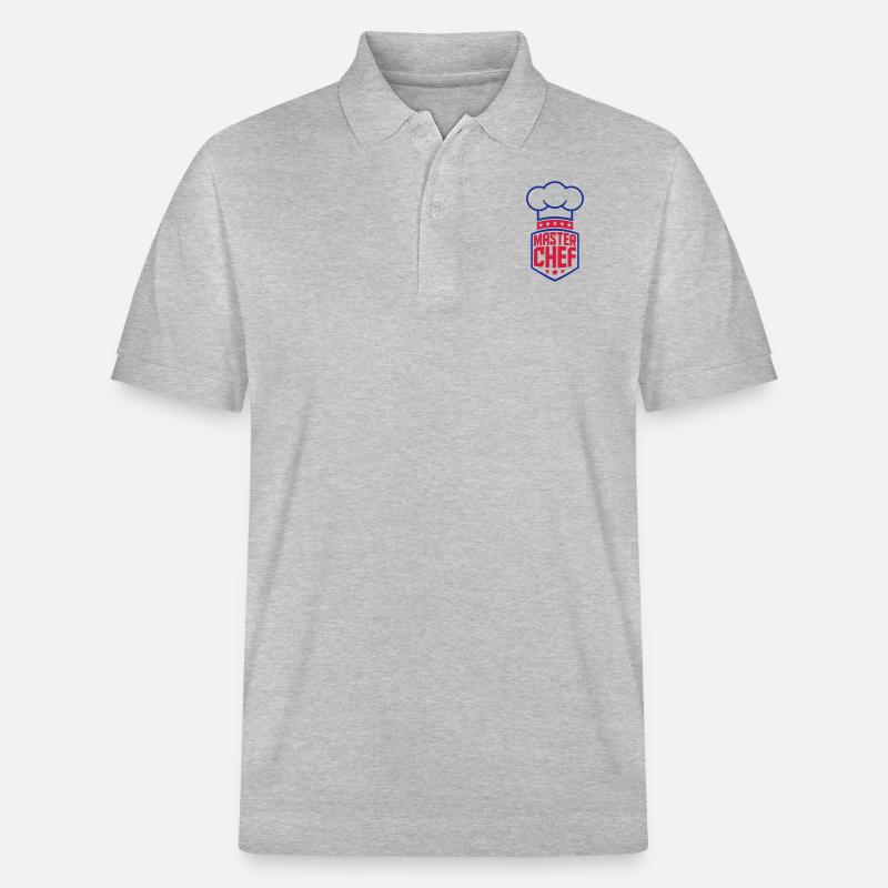 Logo Master Star Chef cool - Polo PREPSTER bio Stanley/Stella Unisexe - gris chiné