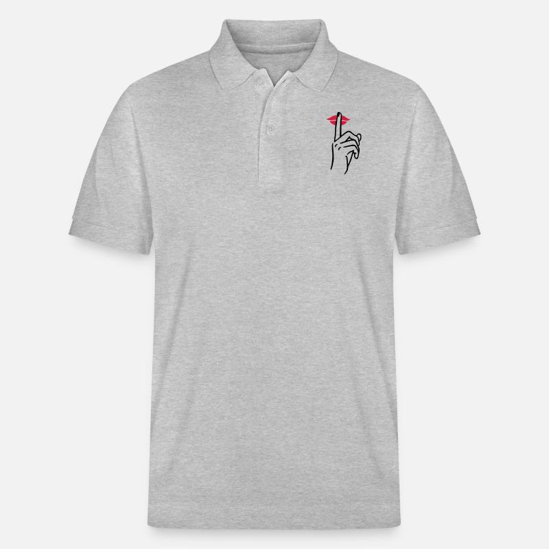 PSSST Mund - Stanley/Stella Unisex Bio-Poloshirt PREPSTER - Grau meliert