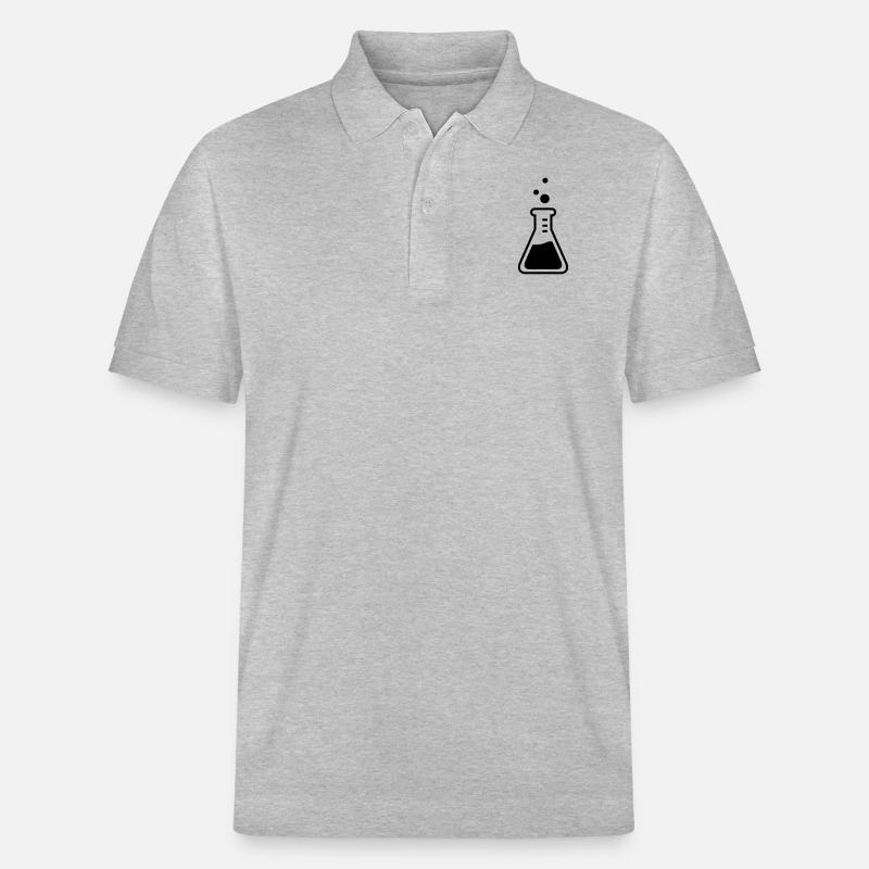chemist flask profession - Stanley/Stella Unisex Bio-Poloshirt PREPSTER - Grau meliert