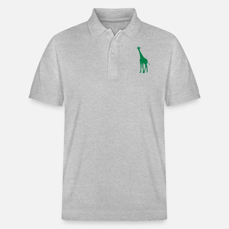 Giraffe - Stanley/Stella Unisex Bio-Poloshirt PREPSTER - Grau meliert