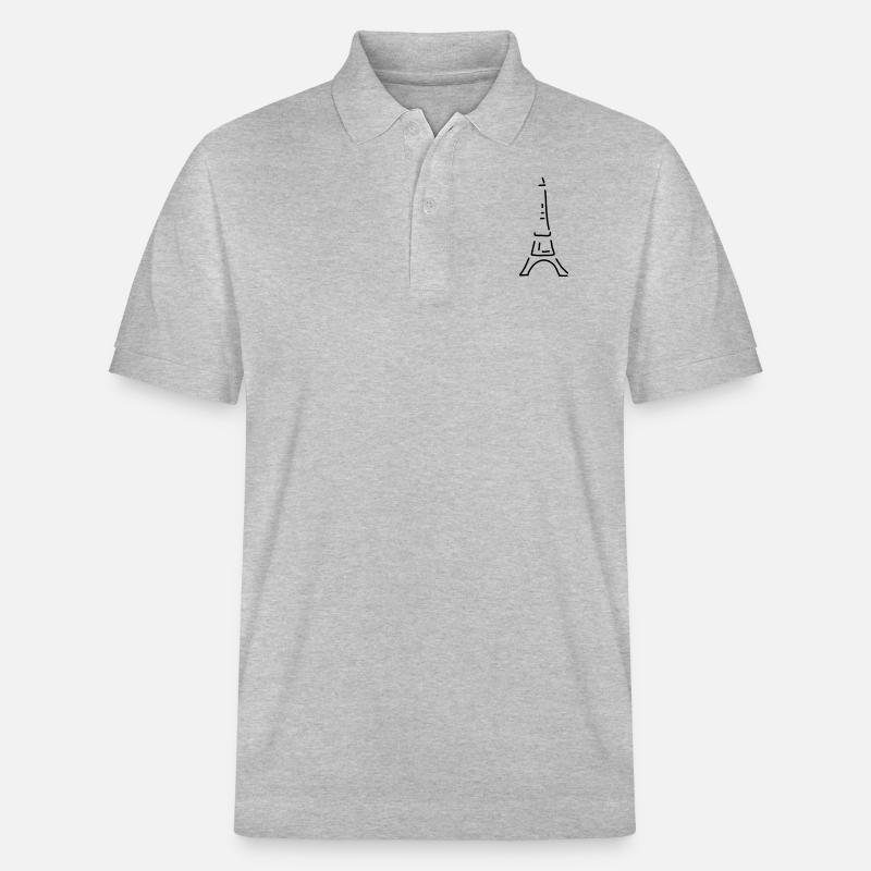 eiffelturm paris - Stanley/Stella Unisex Bio-Poloshirt PREPSTER - Grau meliert
