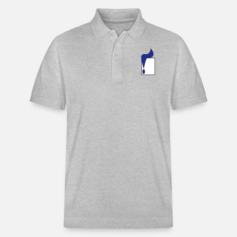 Zerfliessendes Ausrufezeichen - Stanley/Stella Unisex Bio-Poloshirt PREPSTER - Grau meliert