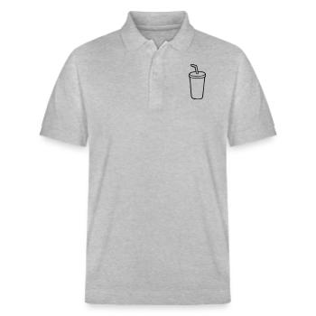 Mug Restaurant Cola - Polo PREPSTER bio Stanley/Stella Unisexe - gris chiné - Devant - Roxy (174cm) & Andy (188cm)