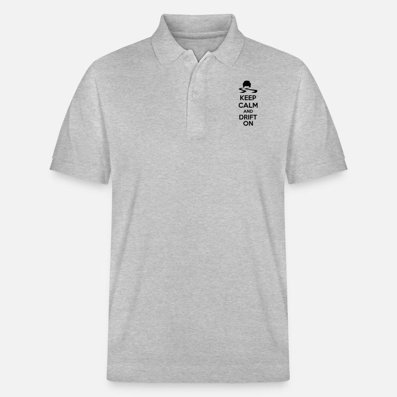 Keep Calm And Drift On - Stanley/Stella Unisex Bio-Poloshirt PREPSTER - Grau meliert