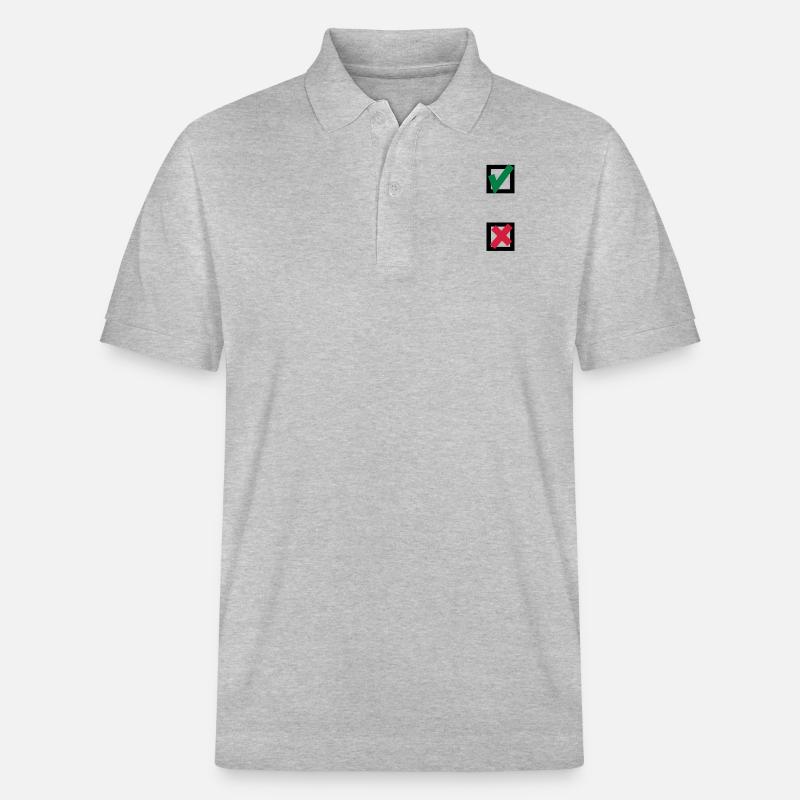 Cross, choice, select - Stanley/Stella Unisex Organic Polo Shirt PREPSTER - heather grey