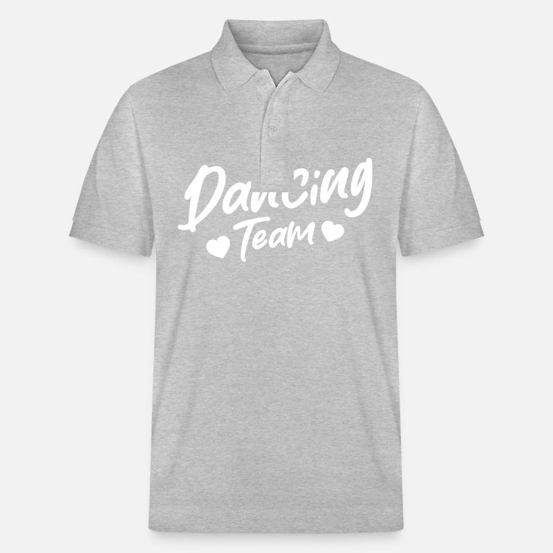 Dancing Team Herz Liebe - Stanley/Stella Unisex Bio-Poloshirt PREPSTER - Grau meliert