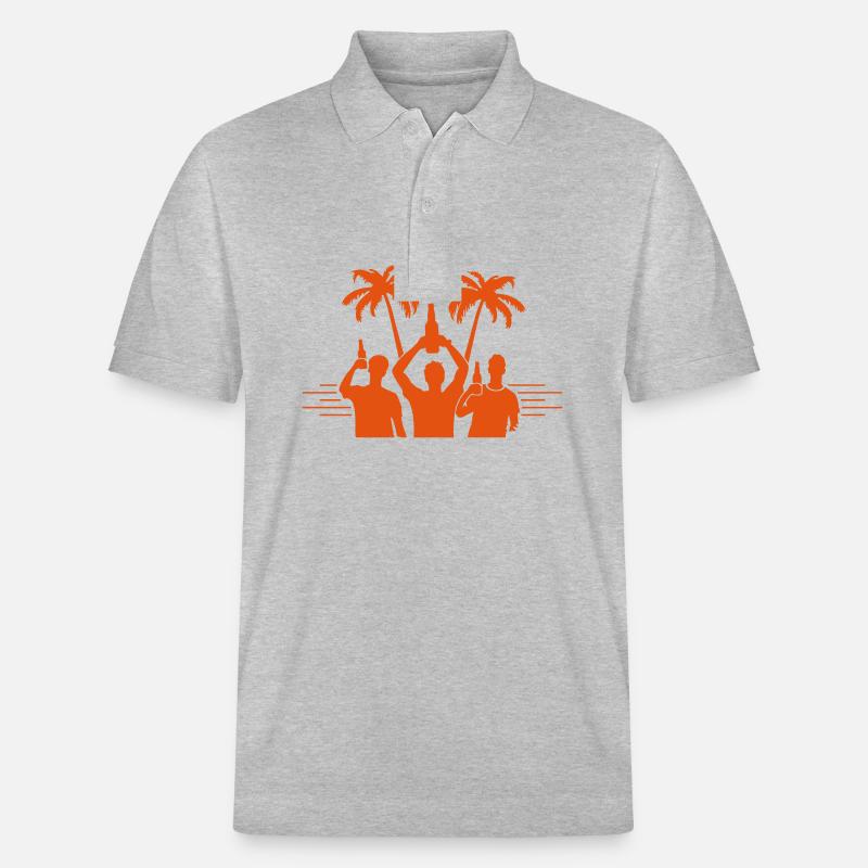 Fête Vacances à la plage - Polo PREPSTER bio Stanley/Stella Unisexe - gris chiné