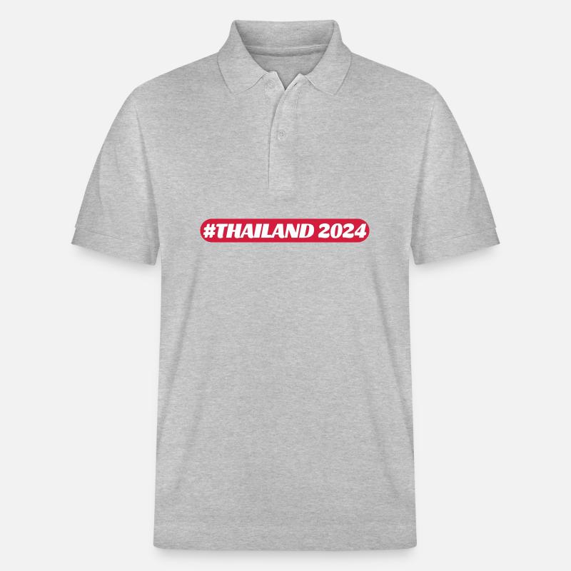 Thaïlande 2024 - Polo PREPSTER bio Stanley/Stella Unisexe - gris chiné