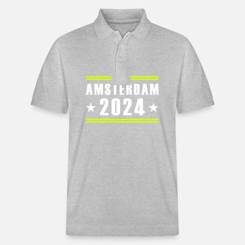 Amsterdam 2024 - Polo PREPSTER bio Stanley/Stella Unisexe - gris chiné