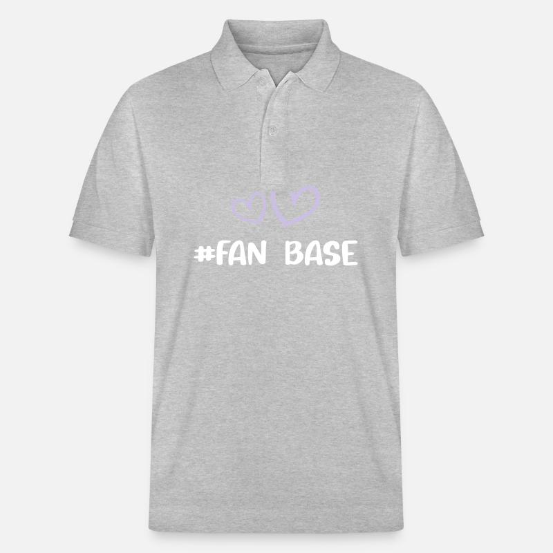 Fan Base Coeur Amour - Polo PREPSTER bio Stanley/Stella Unisexe - gris chiné