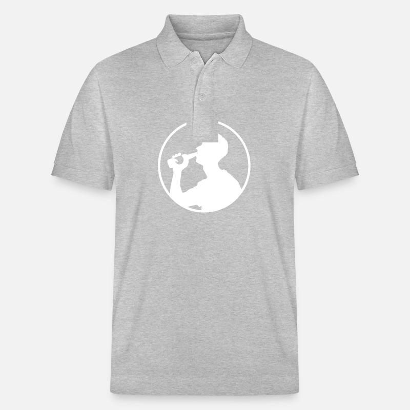 Bouteille de bière Boire - Polo PREPSTER bio Stanley/Stella Unisexe - gris chiné
