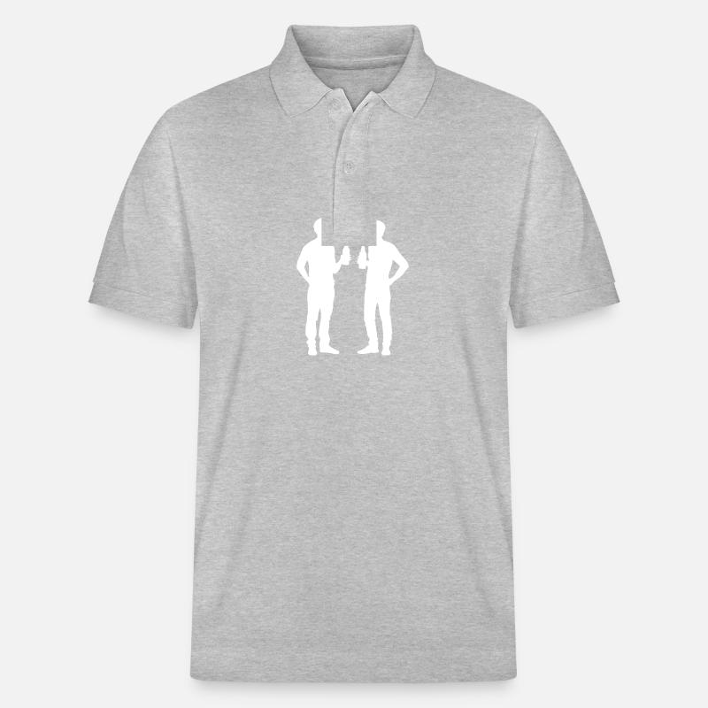 Team Drinking Mannschaft - Stanley/Stella Unisex Organic Polo Shirt PREPSTER - heather grey