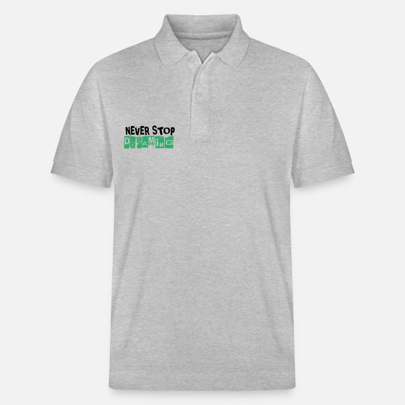 N’arrêtez jamais de rêver - Polo PREPSTER bio Stanley/Stella Unisexe - gris chiné