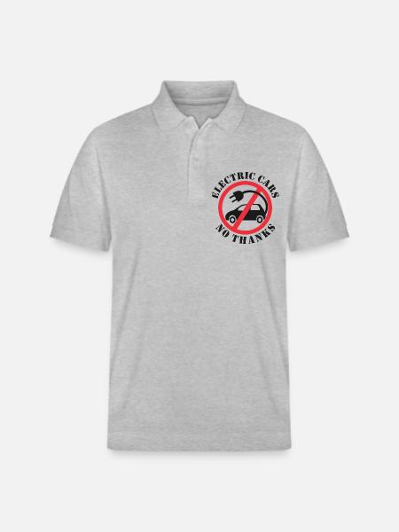Auto elettriche No grazie - Polo ecologica unisex PREPSTER di Stanley/Stella - grigio melange