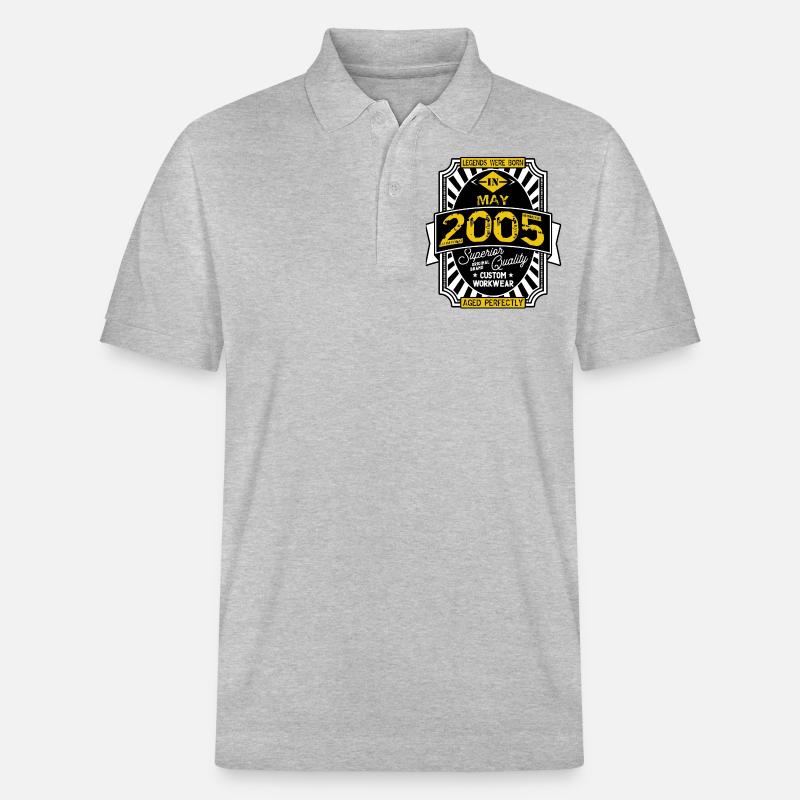 2005 MAI - Stanley/Stella Unisex Bio-Poloshirt PREPSTER - Grau meliert