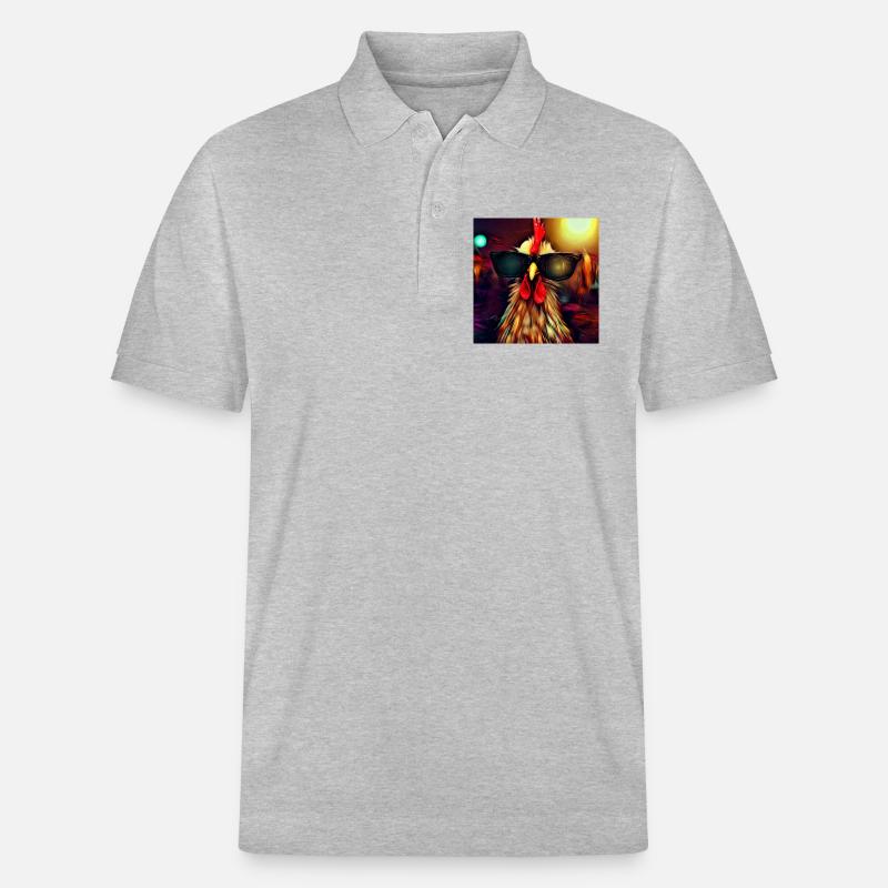 Fancy Chicken I - Stanley/Stella Unisex Bio-Poloshirt PREPSTER - Grau meliert