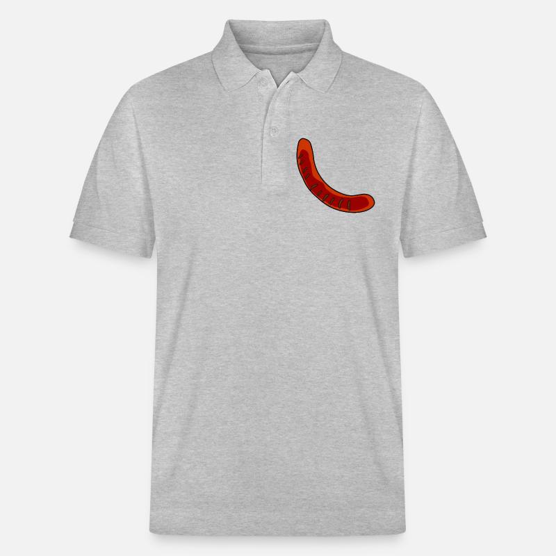 Wurst oder Bratwurst - Stanley/Stella Unisex Bio-Poloshirt PREPSTER - Grau meliert
