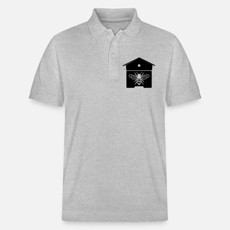 Bienenhaus oder Bienennest - Stanley/Stella Unisex Bio-Poloshirt PREPSTER - Grau meliert