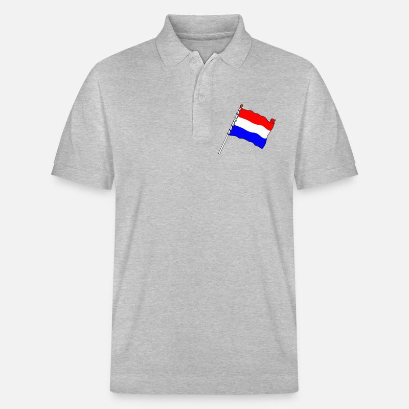 Drapeau Pays-Bas - Polo PREPSTER bio Stanley/Stella Unisexe - gris chiné