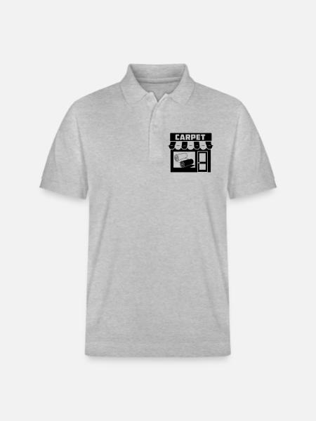 Teppichrollen-Logo im Geschäft - Stanley/Stella Unisex Bio-Poloshirt PREPSTER - Grau meliert
